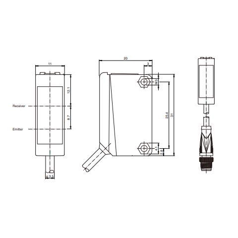 漫反射型光電傳感器ML100-8-H-350-RT/103/115(圖4) 漫反射型光電傳感器ML100-8-H-350-RT/103/115(圖4)