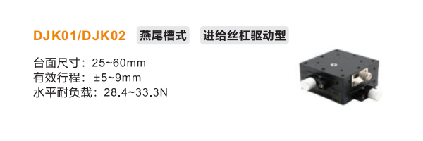 標(biāo)準(zhǔn)型DJK01/DJK02手動位移滑臺(圖2) 標(biāo)準(zhǔn)型DJK01/DJK02手動位移滑臺(圖2)