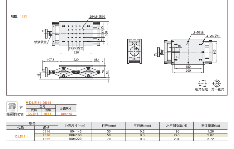 單雙剪刀型DLE01/DLE11手動位移滑臺(圖6) 單雙剪刀型DLE01/DLE11手動位移滑臺(圖6)